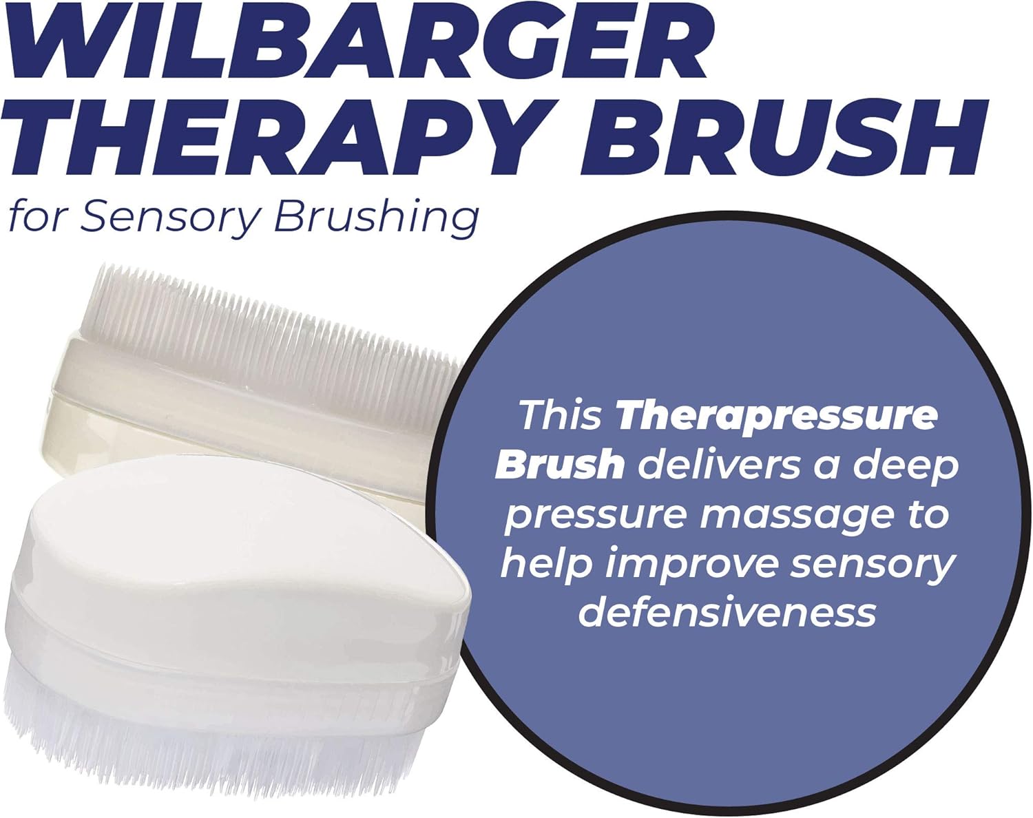 Wilbarger Therapy Brush, 2 Pack – Therapressure Brush for Occupational Therapy for Sensory Brushing – Protocol Designed by Patricia Wilbarger – Use as Part of The Wilbarger Brushing Protocol