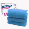 Wilbarger Method Therapy Sensory Brush Occupational & Therapressure Brush for Calming, Stimulating, and Sensory Brushing – Use as Part of The Wilbarger Brushing Protocol, Blue, 3 Count (Pack of 1)