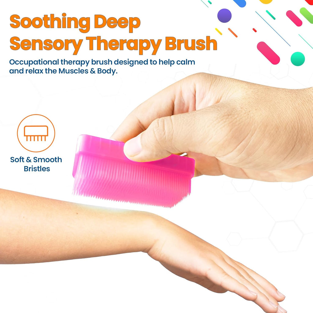 Wilbarger Method Therapy Sensory Brush Occupational & Therapressure Brush for Calming, Stimulating, and Sensory Brushing – Use as Part of The Wilbarger Brushing Protocol, Pink, 3 Count (Pack of 1)